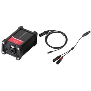 Imagem de JunZheHub Caixa de Isolamento de áudio Compatível com Peças de Reposição Direct Audio Box XLR/1/4" 6,35 Mm Preta para Mixers E Guitarras, com Cabo