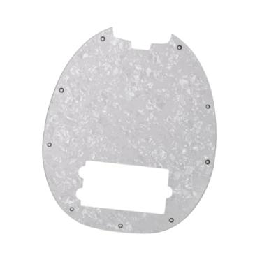 Imagem de KiBcsLic Protetor de para baixo, placa antirrisco, 9 furos, instrumento musical, PVC, acessório moderno, peça de reposição, protetor de para, Branco Brilhante