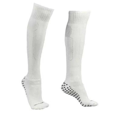 Imagem de Meiao finta de futebol pro grip (tamanho 38/43) 5002, Branco, Cinza, P