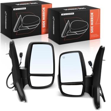 Imagem de A-Premium Par (2) espelhos retrovisores elétricos para motorista e passageiro - compatível com Ford E-Transit 2022-2023, Transit-150/Transit-250/Transit-350 2020-2023 - Retrovisor retrovisor externo