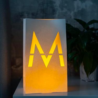 Imagem de WYMM Letra M iluminada - Bolsas luminosas perfeitas para faixa personalizada de feliz aniversário, decorações de propostas, decorações de festa de noivado e faixa de parabéns para o seu ente querido