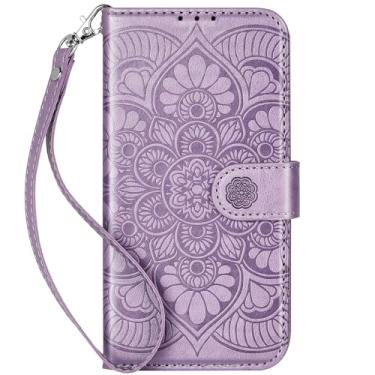 Imagem de Ateeky Capa carteira para Galaxy Note 9, [bloqueio RFID] Suporte de 3 porta-cartões com compartimento para cartão de crédito PU capa protetora magnética flip para Note 9 (roxo claro)