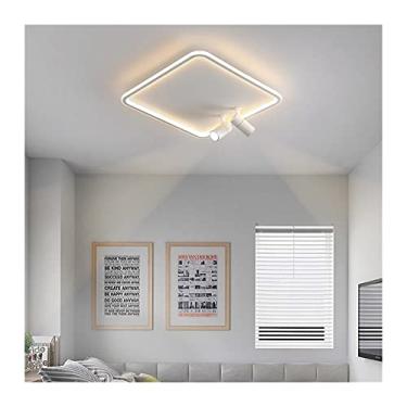 Imagem de Lustre moderno LED Lustres Decoração para casa Compatível com Quarto Estudo Showroom infantil Sala de estar Holofotes internos Lâmpadas Lustre Luminárias (Cor: Redondo 40cm Preto