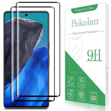Imagem de Pokolan [Pacote com 2 protetores de tela para Google Pixel 7 Pro vidro temperado, cobertura total curvada 3D, resistente a arranhões, dureza 9H, sem bolhas, fácil de instalar, compatível com capas
