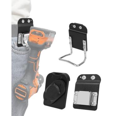 Imagem de KeeTidy Suporte de martelo e clipe de fita métrica para cinto, suporte magnético de ferramentas para cinto, clipe de ferramenta de ímã forte para chave, alicate, chave de fenda, parafusos, soquetes