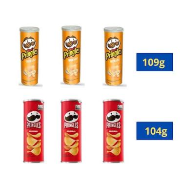 Imagem de Pringles Batata Kit c/ 6 un. - Kellogg, 3 un. Sabor Queijo 120g, 3un. 