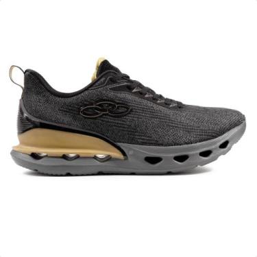 Imagem de Tênis Olympikus Quartzo Masculino, 40, Preto, Dourado