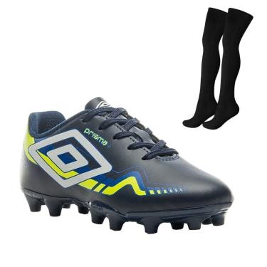 Imagem de Kit Chuteira Campo Umbro Prisma Infantil + Meião
