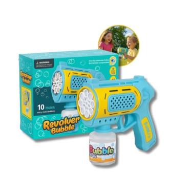 Imagem de Lança Bolha de Sabão Automática Luz LED Pistola Máquina de Bolhas Brinquedo de Verão para Presente Dia das Crianças Aniversário Casamento Festa