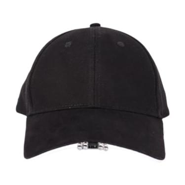 Imagem de UGPLM Boné de beisebol com LED, boné estiloso com farol ativado para homens, esportivo, acampamento, pesca, ar livre, Preto