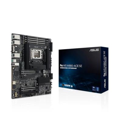 Imagem de ASUS Pro WS W880-ACE SE Processador Intel Core Ultra (Série 2) LGA 1851 ATX, 8+1+2+2 estágios de energia, PCIe 5.0 pronto para GPUs de próxima geração, DDR5, Thunderbolt 4 Type-C, 2X 2,5 GbE LAN, 4X M