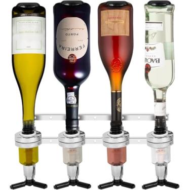 Imagem de Dosador, Montadas na Parede Dispensador de Bebida, 4 Garrafas, 35ml, Bar de Parede, Suporte para Vinho Montado na Parede, Suporte Dispenser Dosador