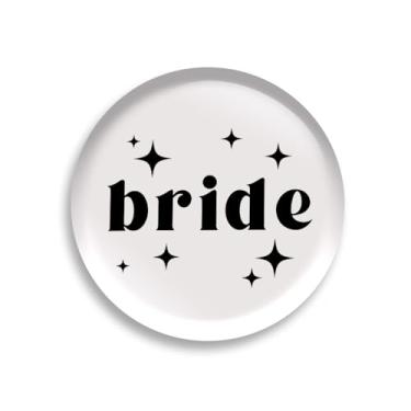 Imagem de Crachá de botão de casamento para mulheres, homens, noiva, dama de honra, noivo, dama de honra, presente de casamento, Small, Aço inoxidável, Sem Pedra Preciosa