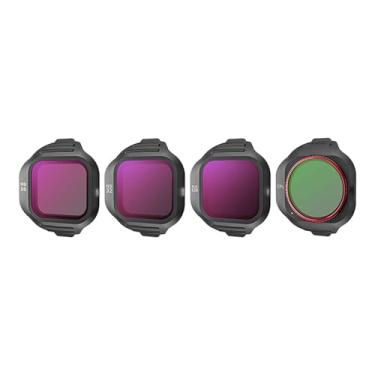 Imagem de Conjunto de filtros Mini 5 Pro ND, design de encaixe, filtros antirreflexo e resistentes a arranhões compatíveis com DJI Mini 5 Pro, pacote com 4 (CPL, ND8, ND32, ND128)