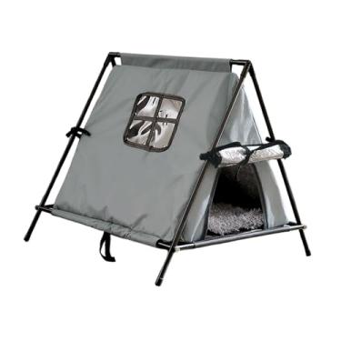 Imagem de Ｂｅｓｇａ Tenda para Gatos, Abrigo para Gatos de Rua, Cama Portátil Fechada para Animais de Estimação para Quarto, Quintal, Garagem, área Externa, Gray L