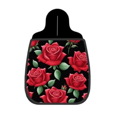 Imagem de Lixeira De Carro Organizador Lixinhocar Rosas Vermelhas em Fundo Preto