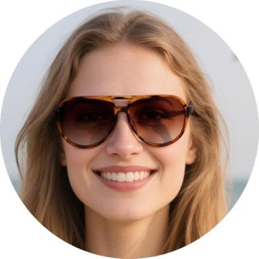 Imagem de Óculos de sol aviador polarizados femininos, proteção UV400, armação de metal leve e elegante para dirigir ao ar livre, viagens, Marrom, F