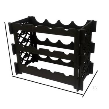 Imagem de Adega Em Preto Rack Para 12 Vinho Espumante