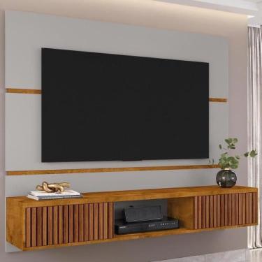 Imagem de Painel Suspenso Tv 65 Pol 160 Cm Ambar Off White Naturalle Bechara - B