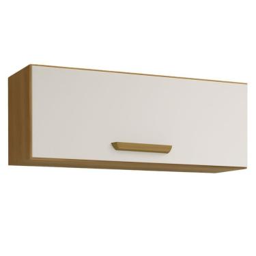 Imagem de Nicho Aéreo Cozinha Athenas 1 Porta Espaçoso Mobilihouse Cinamomo/off White Acetinado