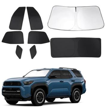 Imagem de Fannyc Para-brisa Para-brisa Carro Para-brisa Dobrável Cobertura Completa Personalizada para Toyota 4Runner 2025 2026 Acessórios Cortinas de Janela de Carro Bloquear Sol Raios UV 8 Peças