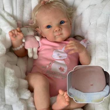 Imagem de Boneca Reborn Baby Doll RXDOLL de silicone Lifelike Girl de 18 polegad