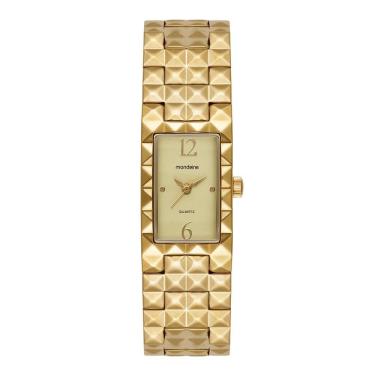 Imagem de Relogio Mondaine Feminino Ref: 99840lpmvdm1 Bracelete Retangular Dourado