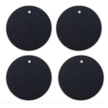 Imagem de 2X Kit 4 Descanso De Panela Silicone Protetor Antiaderente