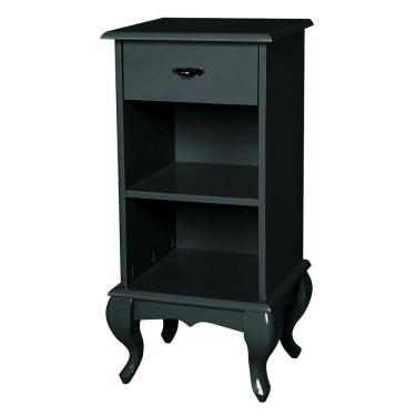 Imagem de Mesa de Cabeceira Estreita Antique 1 Gaveta e 2 Nichos Laca