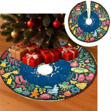 Imagem de Saia Decoração Tapete Natal Para Base árvore De Natal 78cm B - OUTRAS 