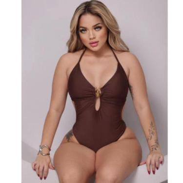 Imagem de Maiô Argola Feminino Costas Nua Novidade Moda 2025 Elegante  - BIAMODA