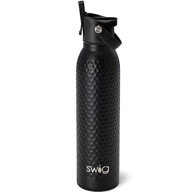 Imagem de Swig Life Garrafa de gua isolada de 590 ml com canudo e flip + al a para beber | prova de vazamento, lav vel na lava-lou as, suporte de copo, garrafa de gua de a o inoxid vel em ferreiro