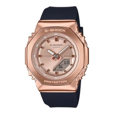 Imagem de Casio G-Shock Relógio feminino octogonal preto ouro rosa GMS2110PG-1A4