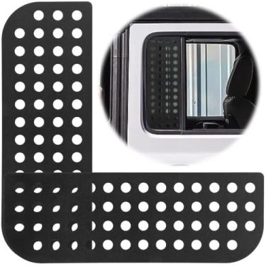 Imagem de Guarnição da tampa do painel de vidro da janela da porta traseira do carro para Wrangler Jl, 1 par de liga de alumínio, decoração de carro