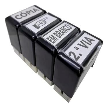 Imagem de KIT 04 CARIMBOS AUTOMÁTICOS - EM BRANCO - 2.º VIA - CÓPIA - DEDO DURO