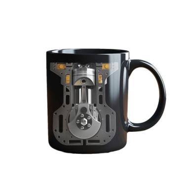 Imagem de Caneca de cerâmica Engine Design Copo de café de 350 ml para amantes d