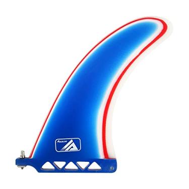 Imagem de Barbatana Longboard para prancha de surfe, 7, 8, 9, 25 cm, barbatana única - barbatana central para longboard, prancha de surf e paddle (azul)