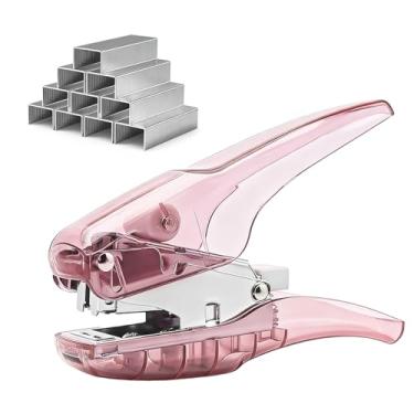 Imagem de Grampeador de mesa de escritório para economia de esforço com 1000 grampos padrão de 1/10.2 cm, grampeamento resistente durável padrão suave sem atolamento, perfeito para casa, escola, escritório