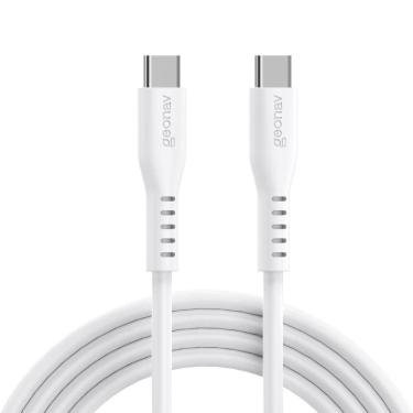 Imagem de Cabo Usb-C Para Usb-C Branco Silicone 1,5M Esc06Swt Geonav
