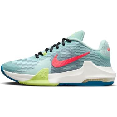 Imagem de NIKE Tênis masculino de basquete, três quartos de altura, Jade Ice Bright Crimson Industrial Blue, 42