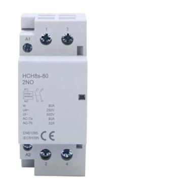 Imagem de Contator HCH8s-80 AC DC Contator automático doméstico trilho tipo 50Hz/60Hz 2P 80A 2NO AC110V