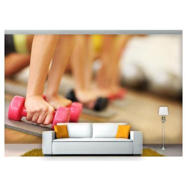 Imagem de Papel De Parede Academia Halteres Exercício 3D Aca03 - Você Decora