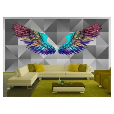 Imagem de Papel De Parede 3D Arte Asas Selfie Insta Cores 3,5M Tra255 - Você Dec