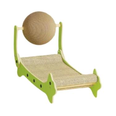 Imagem de WeiLaiKeQi Arranhador para gatos, sofá, almofada para arranhar gatinhos, espreguiçadeira estilosa para animais de estimação, cama para gatos, para triturar