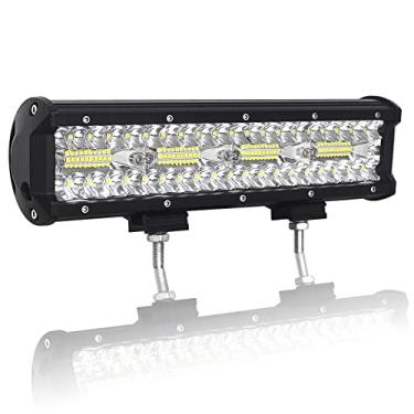 Imagem de AUXTINGS Barra de luz LED de 12 polegadas 30 cm LED Pod Spot Flood luz tripla 240W luzes off-road à prova d'água cubos de LED rochas para caminhão off-road ATV UTV SUV, 12V 24V DC