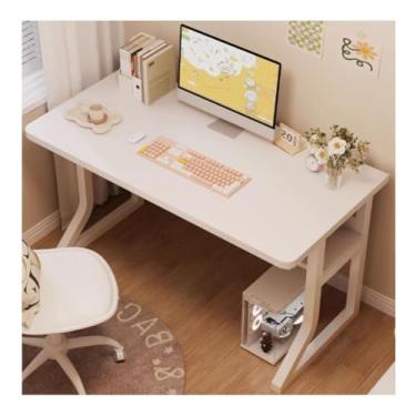 Imagem de Mesa de computador com compartimento de armazenamento, vigas reforçadas para escritório em casa, mesa de estudo para trabalho e armazenamento eficientes C 60 x 50 x 75 cm