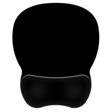 Imagem de Mouse pad com suporte, mouse pad ergonômico com descanso de pulso em gel, confortável com superfície de suporte de pulso macia e base de poliuretano antiderrapante para escritório em casa e estudo (01
