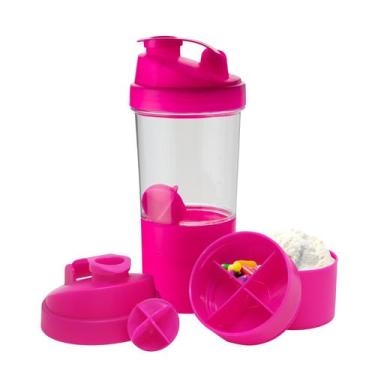 Imagem de Coqueteleira Com Compartimento Para Suplementos Fit 500ml 1un - NEOPLA
