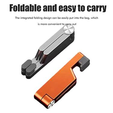 Imagem de Dpofirs Suporte Portátil para Telefone Celular, Suporte Dobrável Em Liga de Metal para Mesa Com Dobradiça Giratória, Adequado para Smartphones e Tablets de 3,5 a 8 Polegadas, Consoles de (Liga -