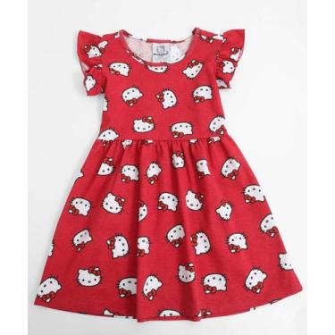 Imagem de Vestido Infantil Estampa Hello Kitty Tam 1 a 3 Vermelh-78194 - Sanrio,